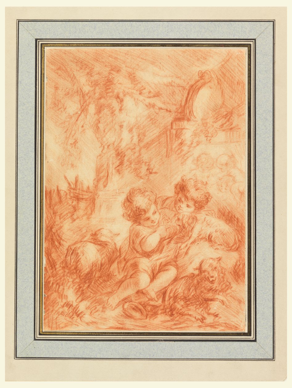 Dos Niños de after Francois Boucher