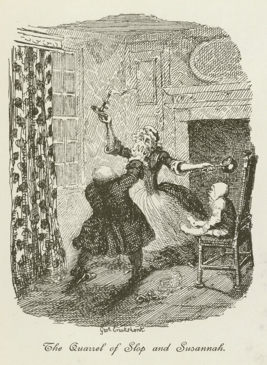 Ilustración de Tristram Shandy de after George Cruikshank