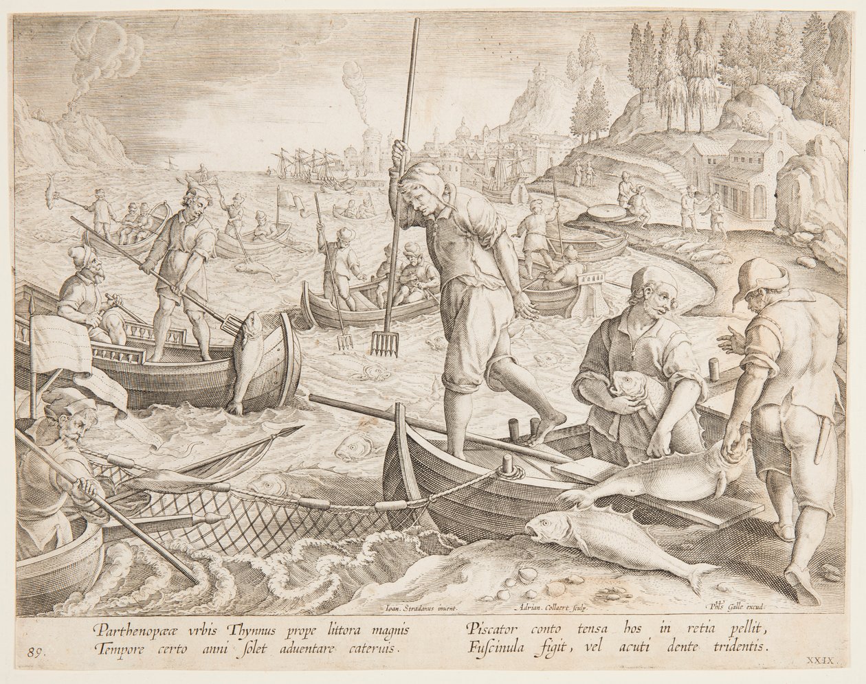 Pesca de atún de after Jan van der Straet, called Stradanus