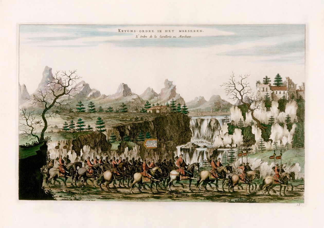 Caballería marchando de after Johannes Nieuhof