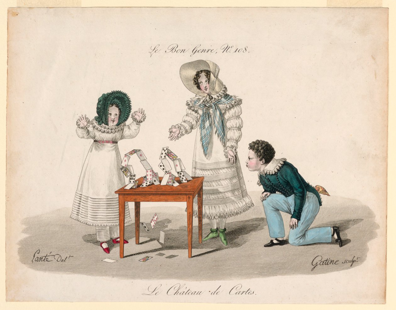 El castillo de Cartas de after Louis Marie Lanté
