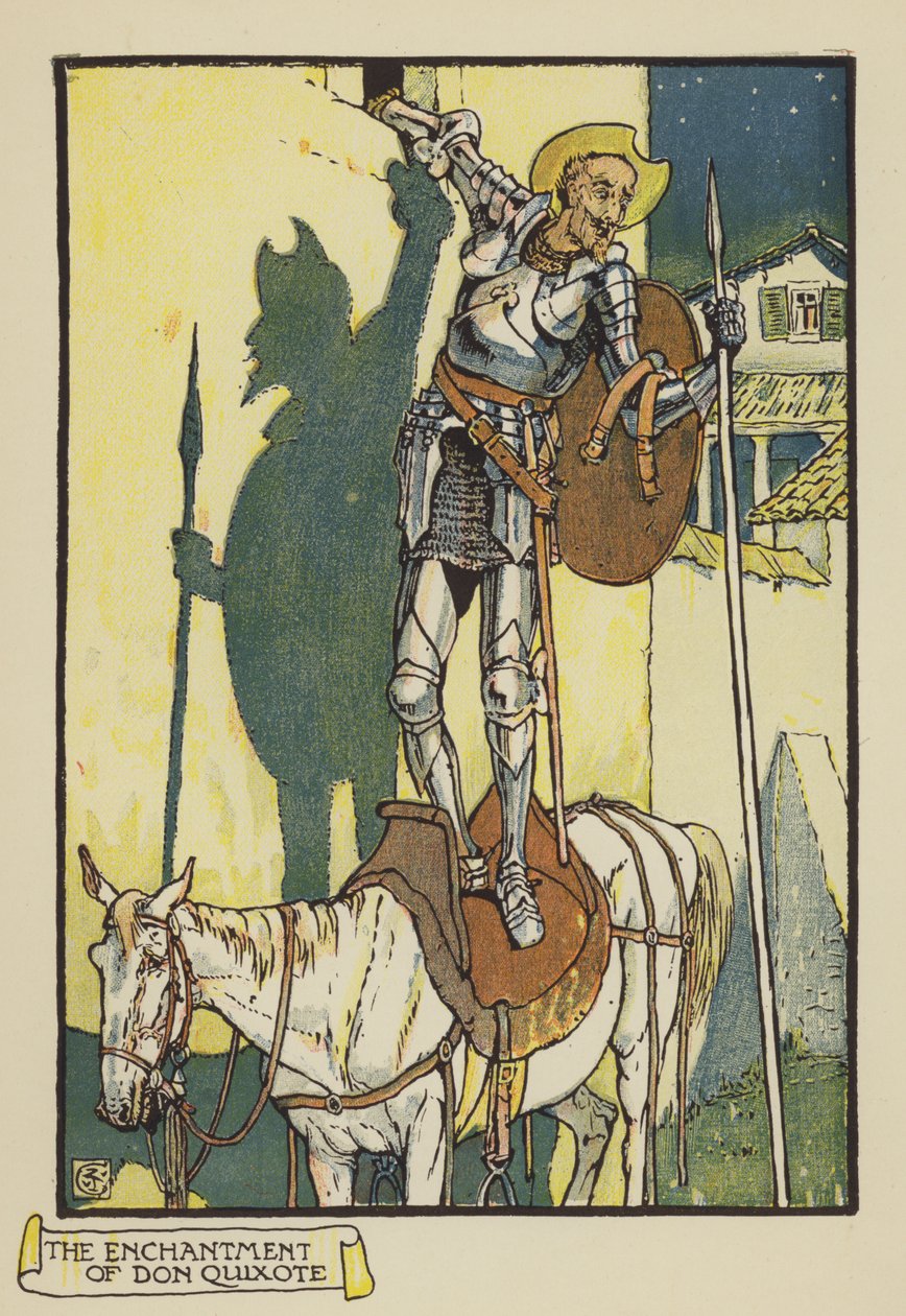 El encantamiento de Don Quijote de after Walter Crane