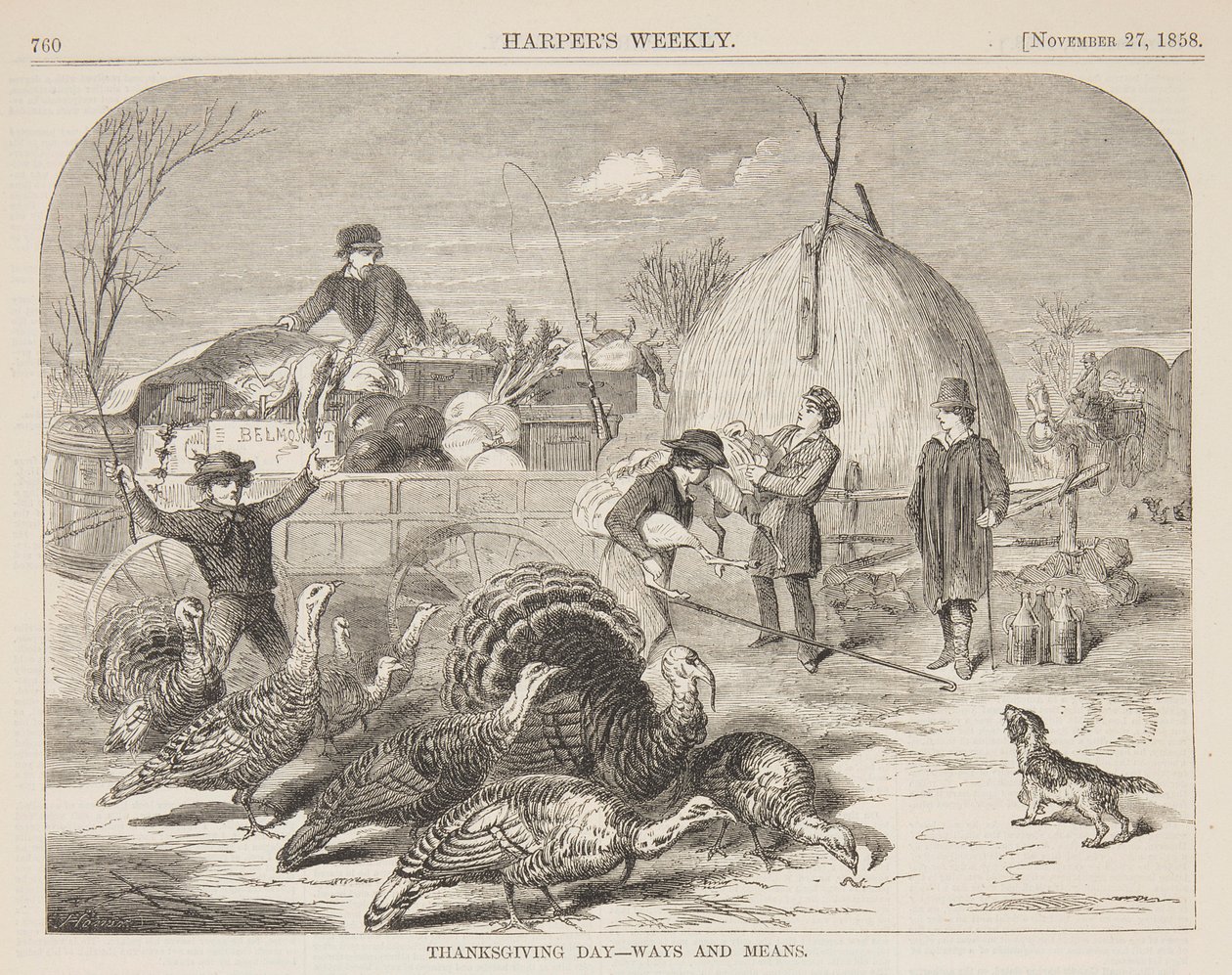 Día de Acción de Gracias – Medios y formas de after Winslow Homer