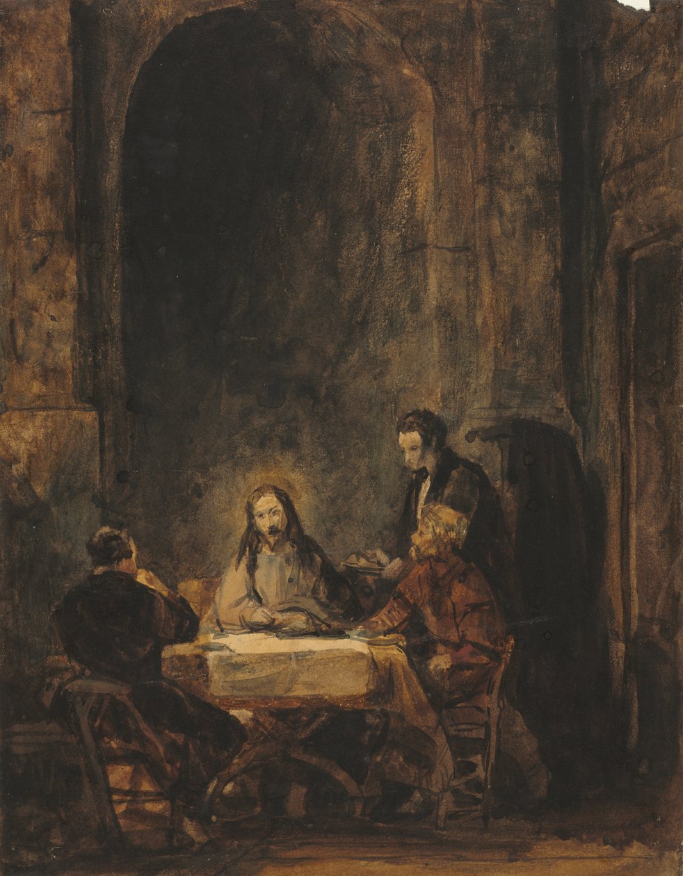 Cristo en Emaús de attributed to Benjamin West