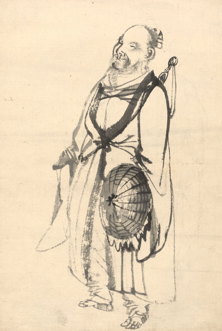 The Wandering Hermit de attributed to Kono Bairei