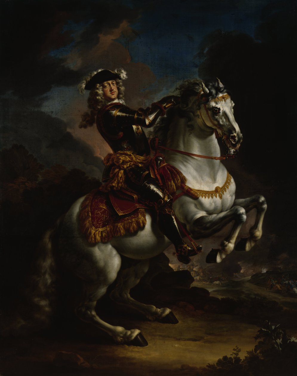 Elector Johann Wilhelm von Pfalz-Neuburg a caballo de Jan Frans Douven