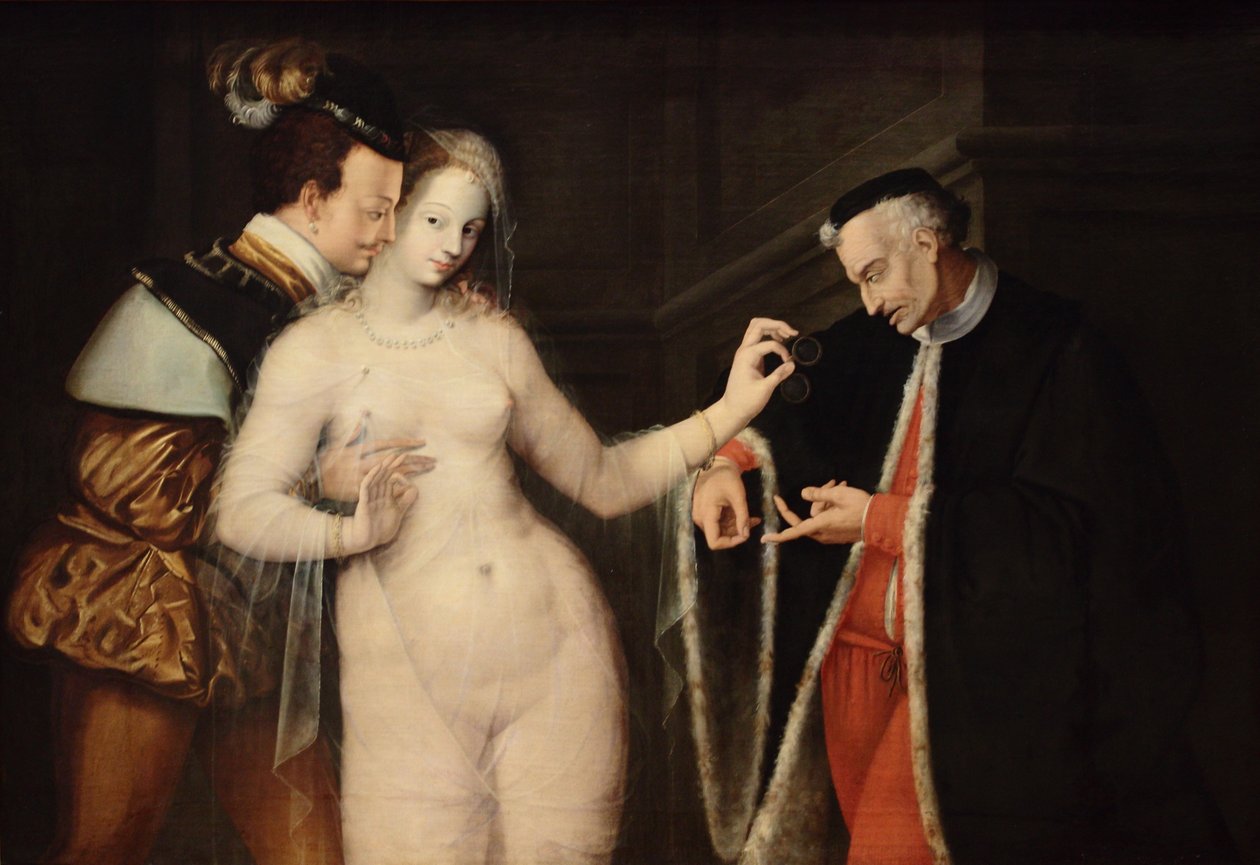 La Mujer entre las dos edades de École de Fontainebleau