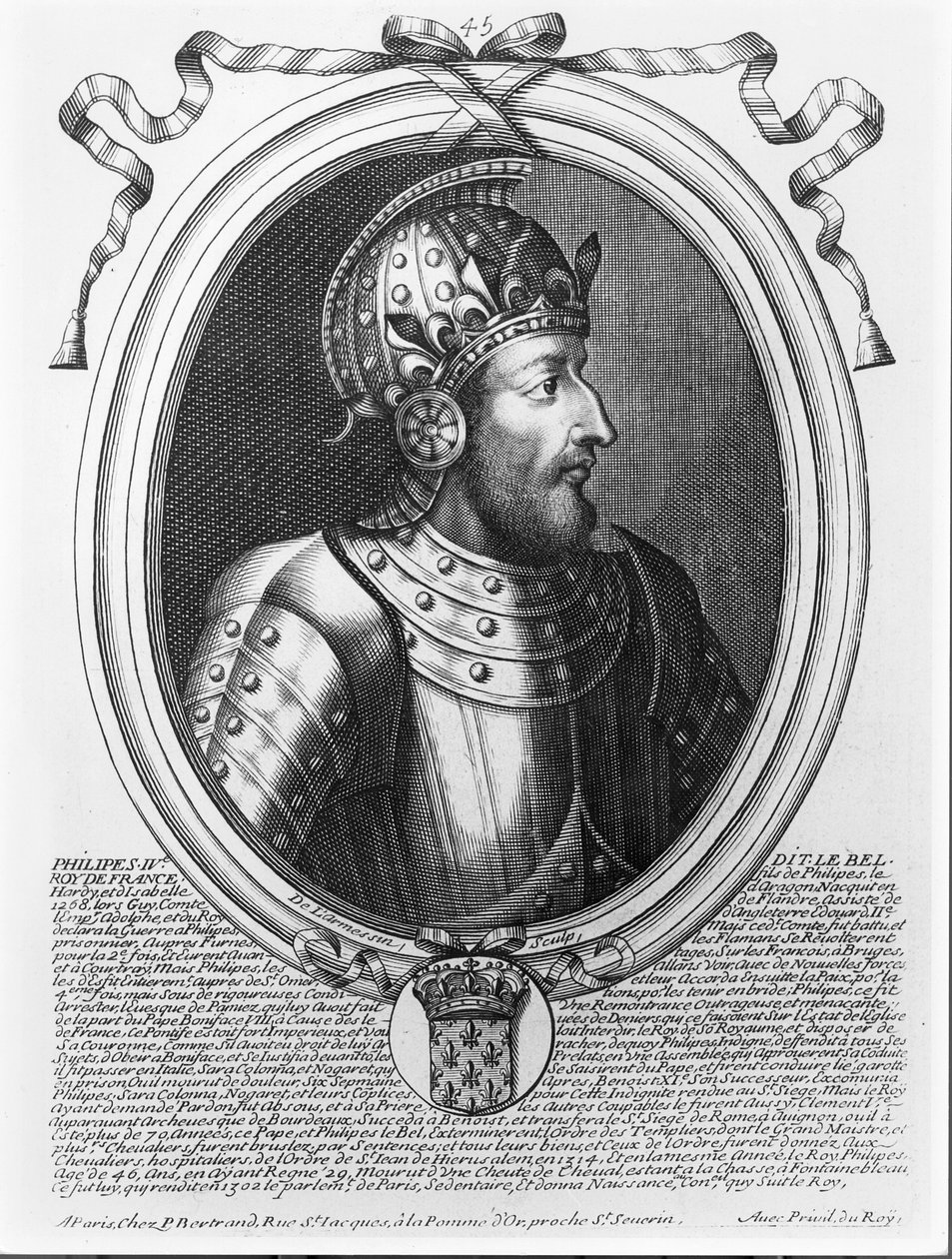Felipe IV el Hermoso (1268-1314) Rey de Francia, de 
