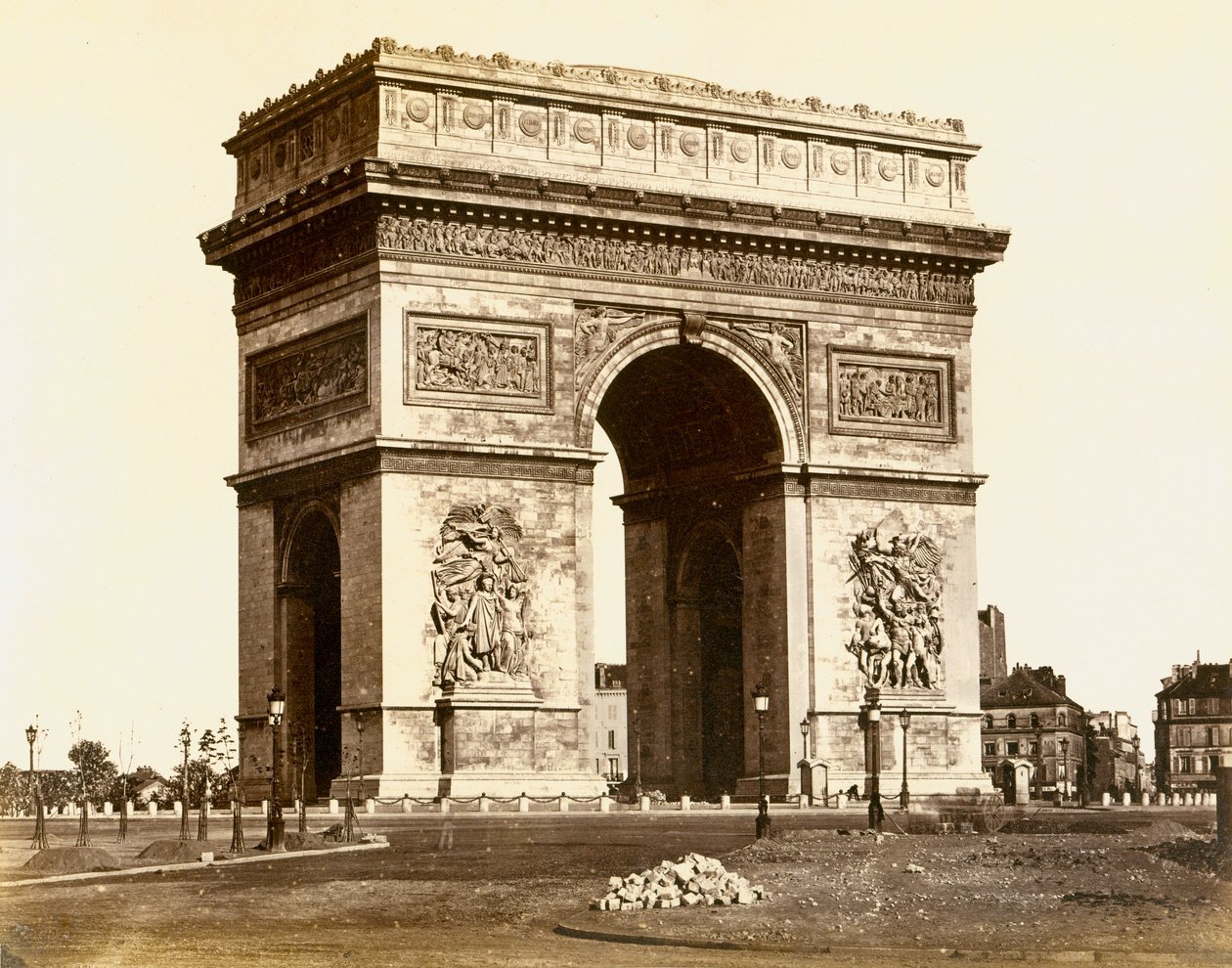 Arco de Triunfo de la Estrella Medio de Edouard Denis Baldus