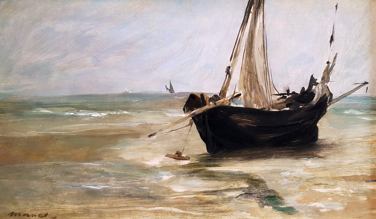 Barco negro cerca de Berck de Édouard Manet