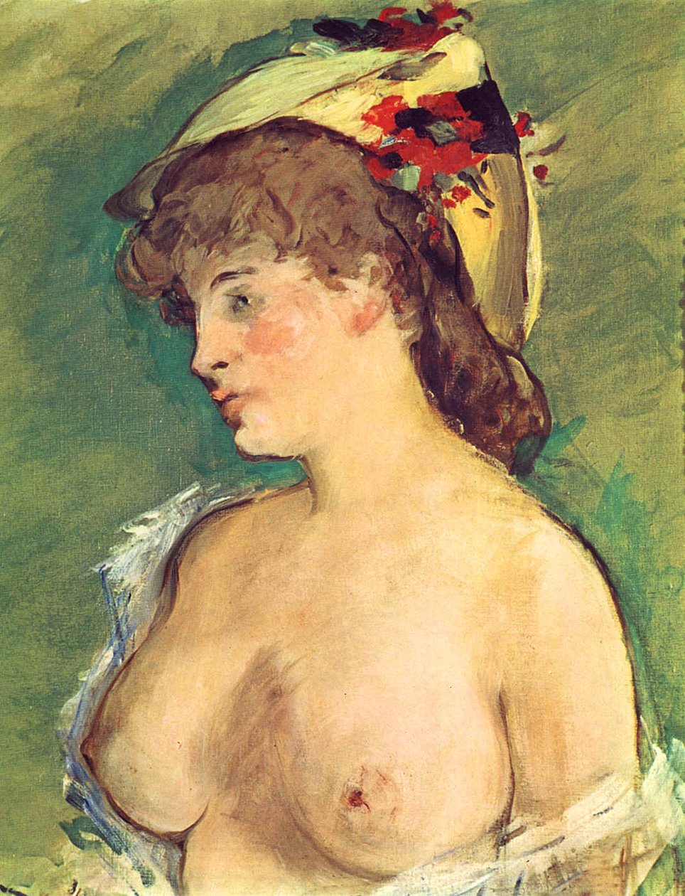 Mujer rubia con los pechos desnudos de Édouard Manet