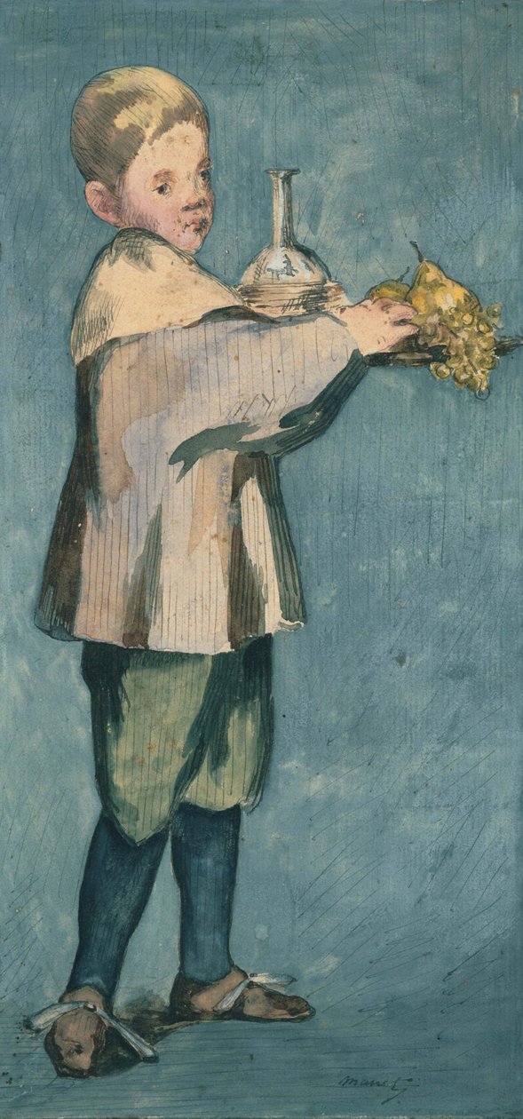 Niño llevando una bandeja de Édouard Manet