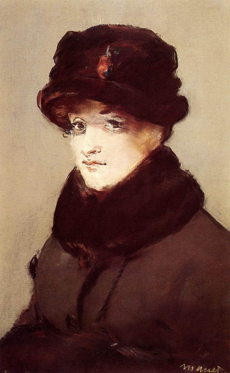 Méry Laurent con sombrero de nutria de Édouard Manet