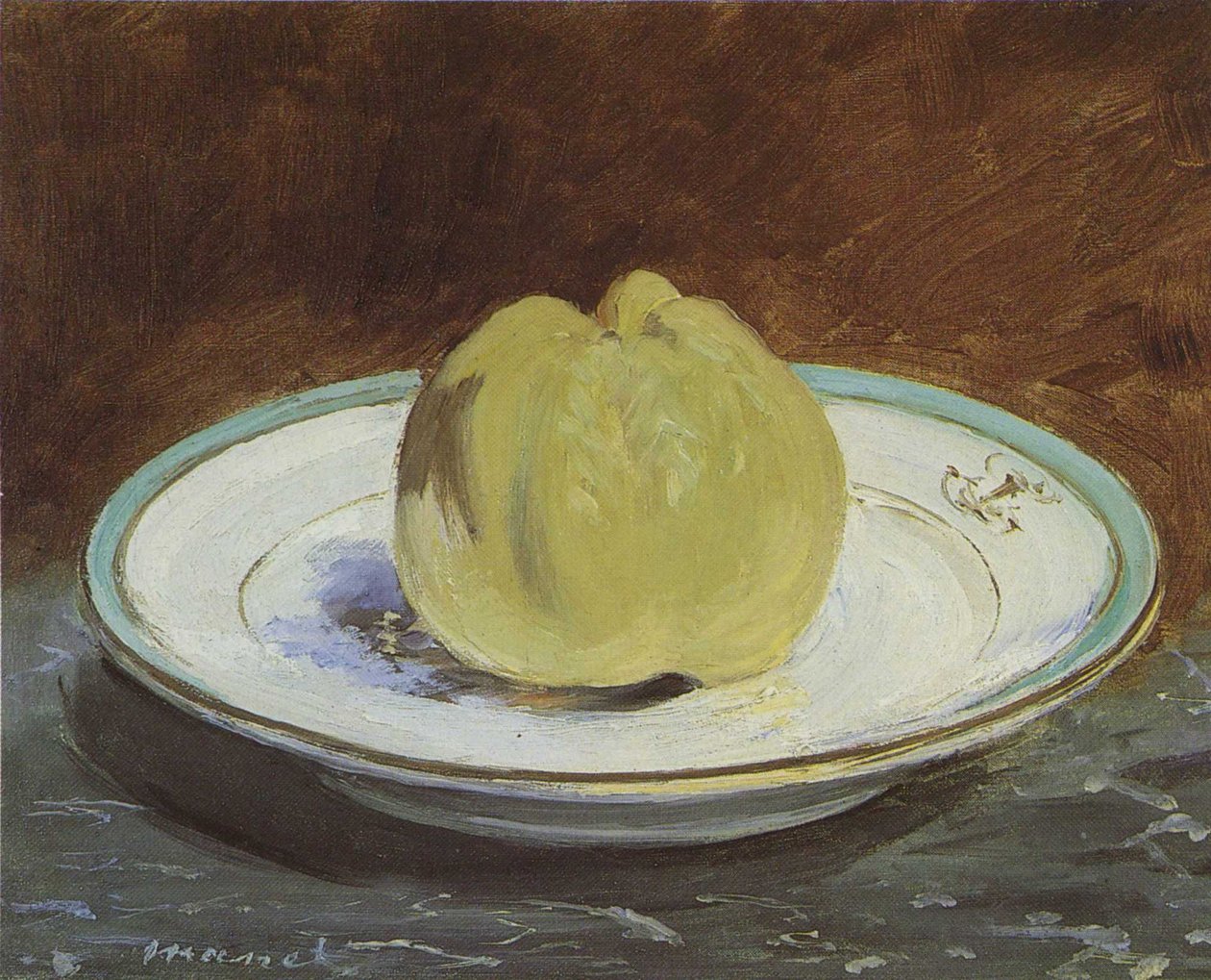Manzana en un plato de Édouard Manet