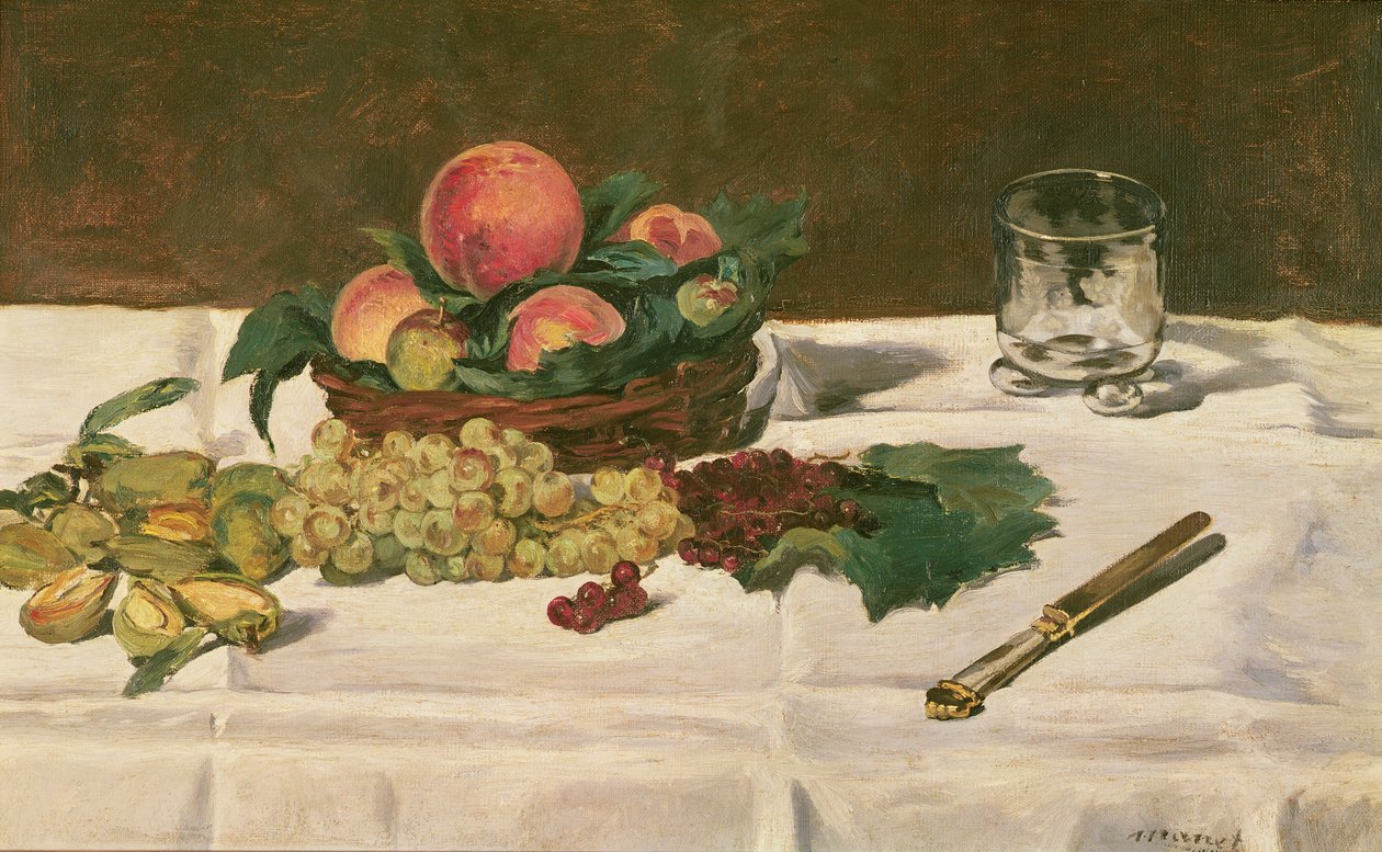 Naturaleza muerta: Fruta en una mesa, 1864 de Édouard Manet