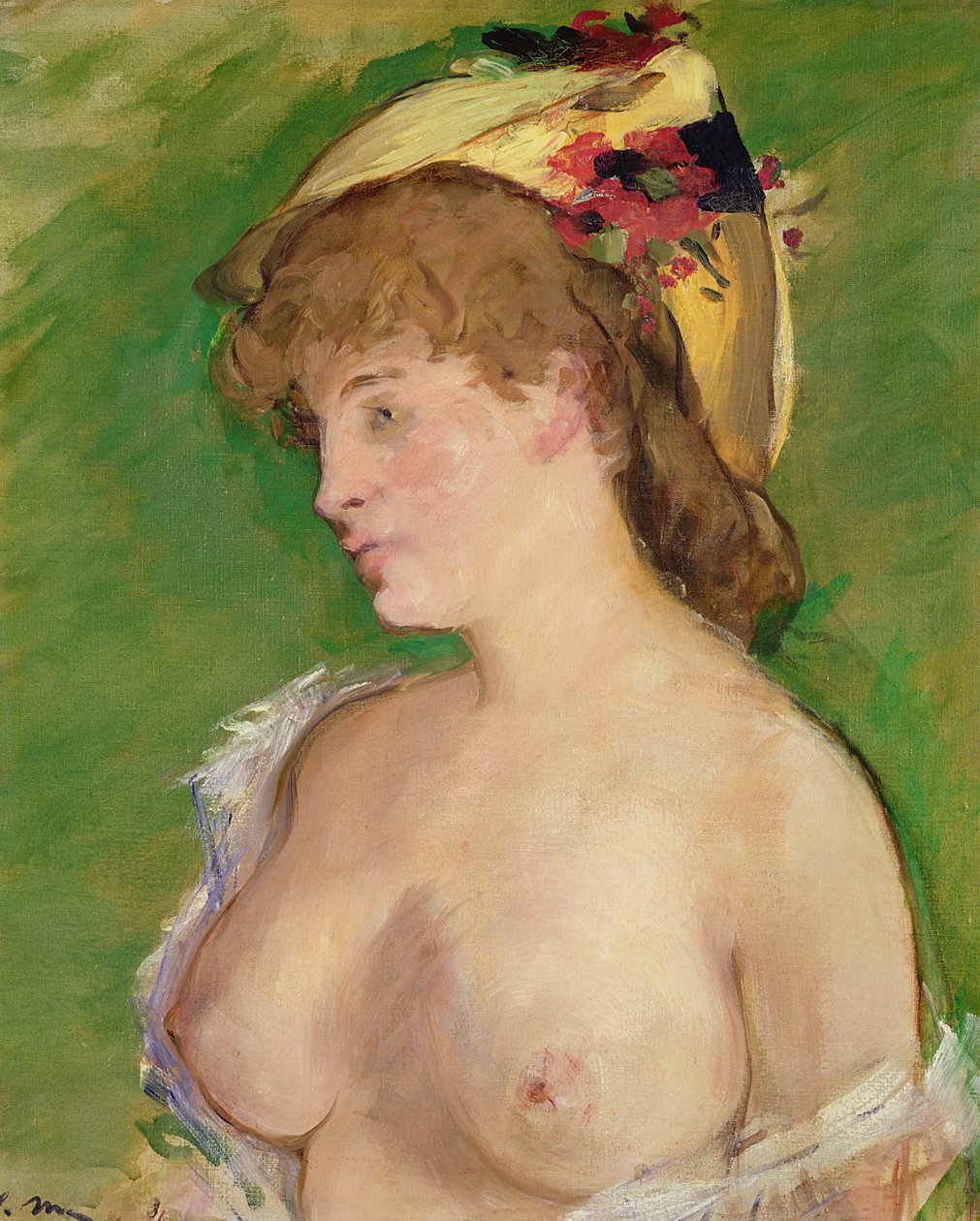 La rubia con los pechos desnudos, 1878 de Édouard Manet