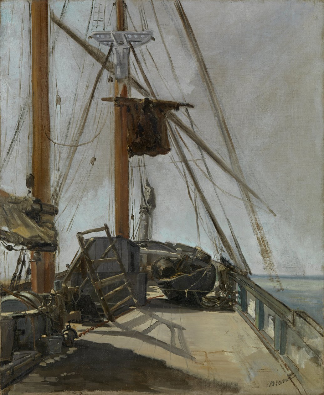 La cubierta del barco de Édouard Manet