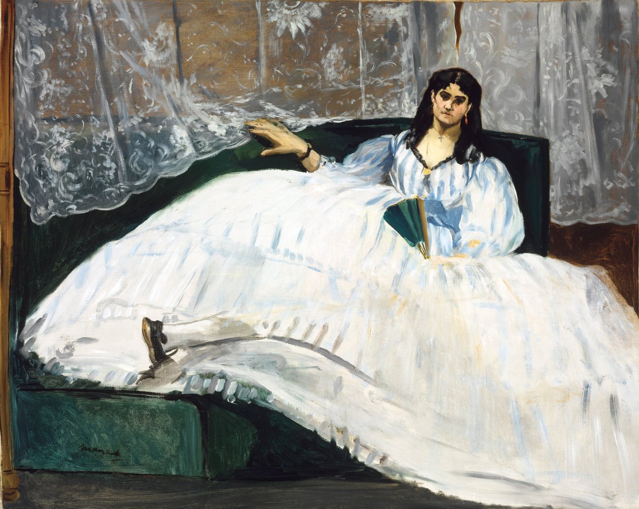 Mujer con abanico de Édouard Manet