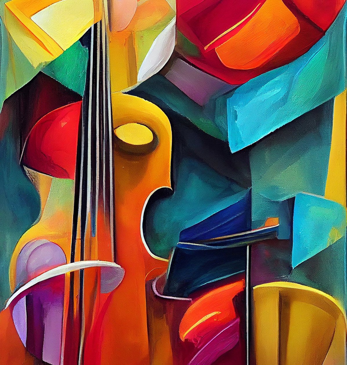 Pintura Sinfónica de Violín, Arte digital imprimible de F. Abderrahim