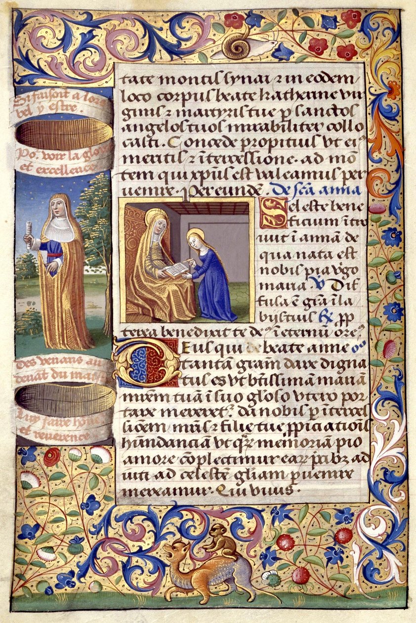 Horas de Carlos VIII 108V Santa Ana de Jacques de Besancon