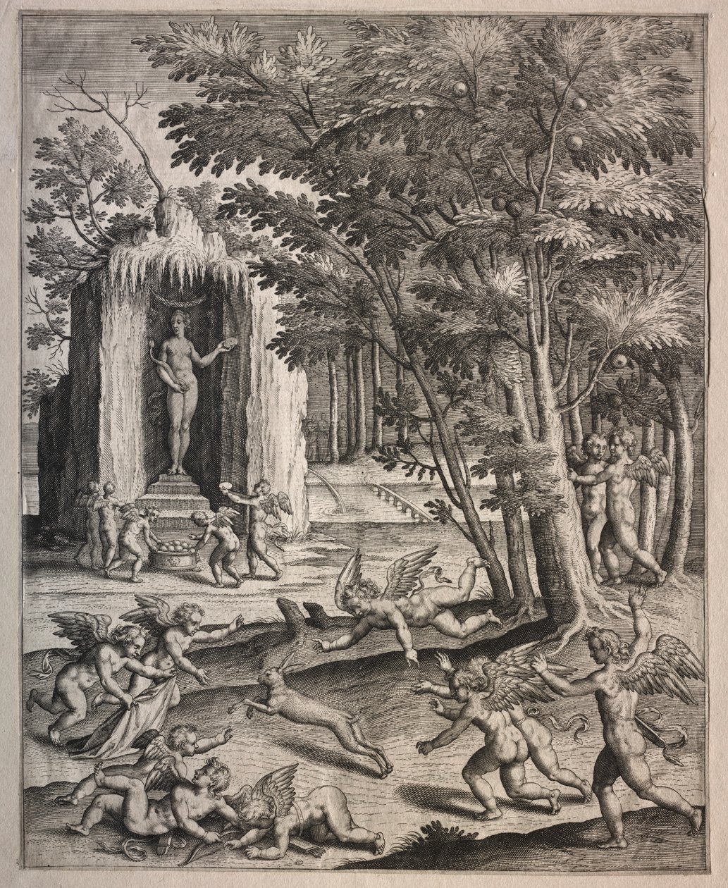 Cupidos Jugando de possibly by Hieronymus Wierix