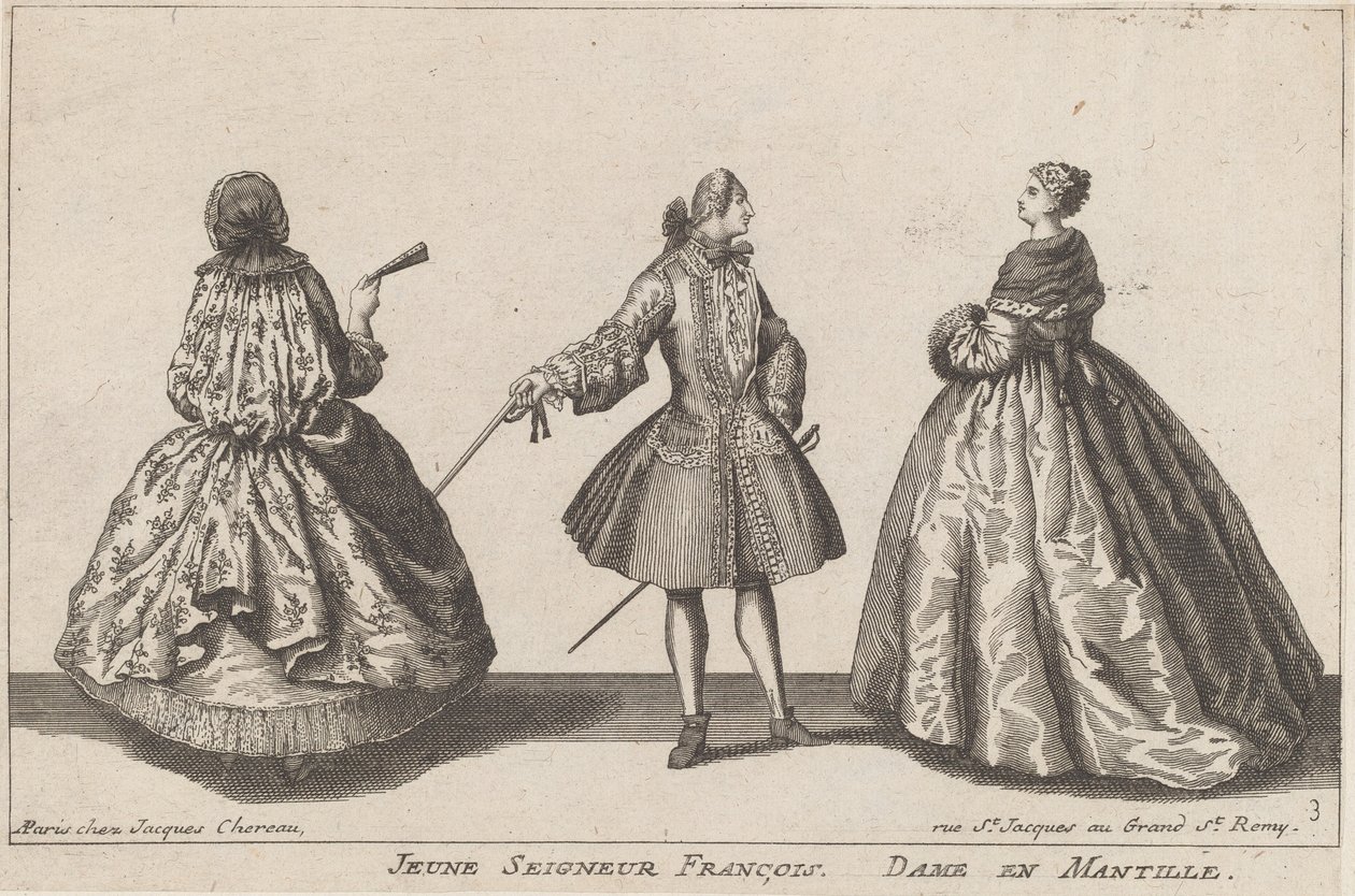 Joven señor francés/Dama en mantilla de published by Jacques Chéreau