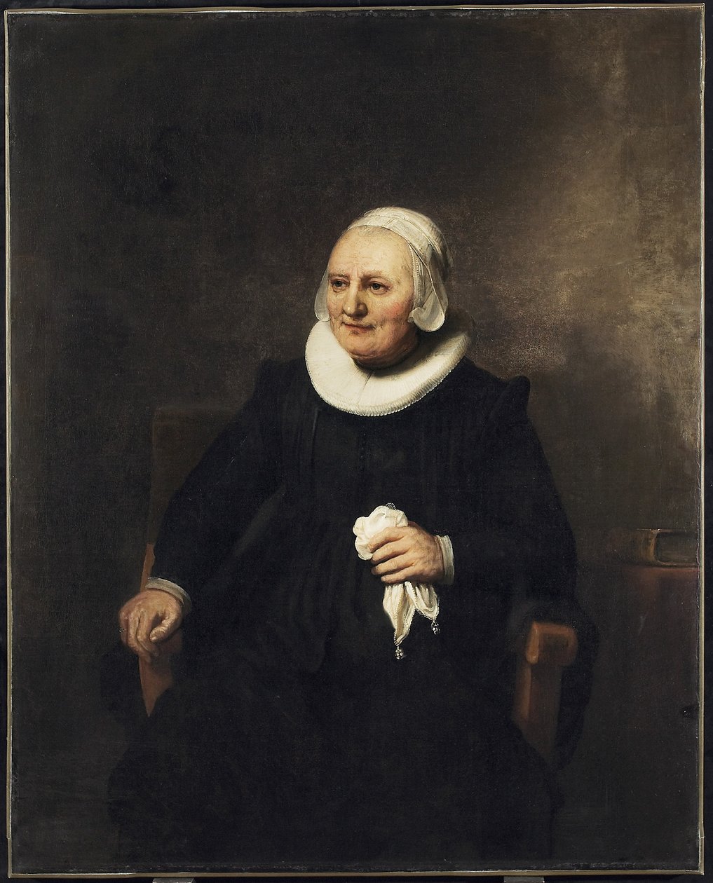 Retrato de una mujer sentada con un pañuelo de studio of Rembrandt Harmensz. van Rijn