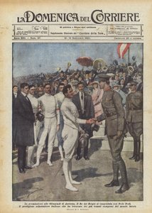 La premiación en las Olimpiadas de Amberes