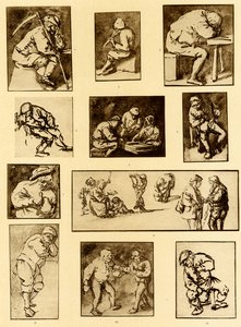 Bocetos de escenas de taberna