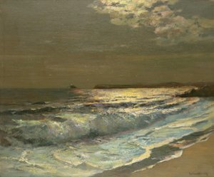 La Ola Rompiendo a la Luz de la Luna