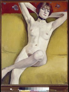 Desnudo en el sofá