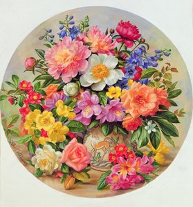 Flores de jardín de julio