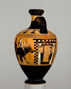 Lekythos de terracota, c.550-530 a.C.