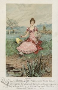 Dama sentada en el prado