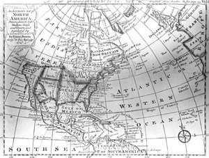 Mapa de América del Norte, 1747