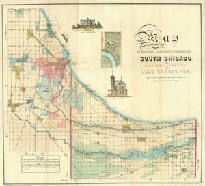Mapa de South Chicago, 1871