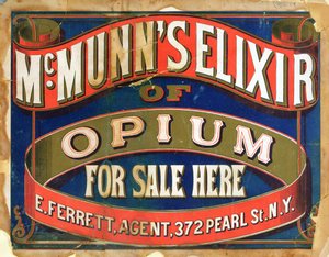 Póster publicitario de Elixir de Opio de McMunn