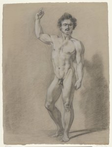 Desnudo masculino de pie, de frente