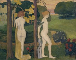 Dos desnudos en un paisaje