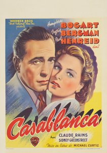 Un cartel belga que anuncia la película "Casablanca"