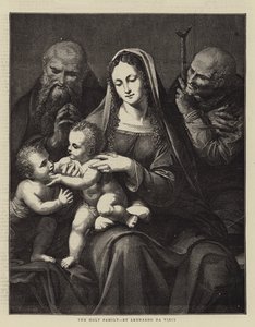 La Sagrada Familia, por Leonardo da Vinci