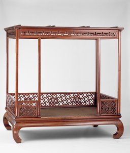 Cama con dosel de seis postes, Dinastía Ming