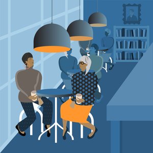 Reunión en la cafetería