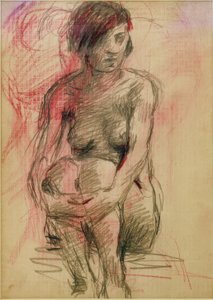 Desnudo femenino sentado