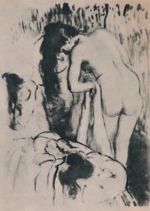Mujer desnuda vistiéndose, c. 1890, 1946