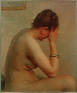 Desnudo apoyado