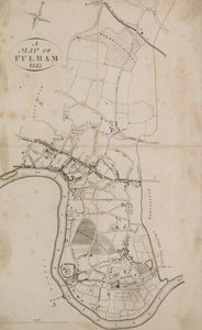 Mapa de Fulham, Londres, 1813