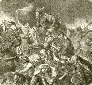 Atila en la batalla de los Campos Cataláunicos