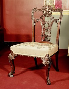 Silla, diseño del Director Chippendale, c.1760