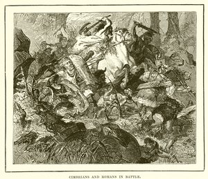 Cimbrios y romanos en batalla